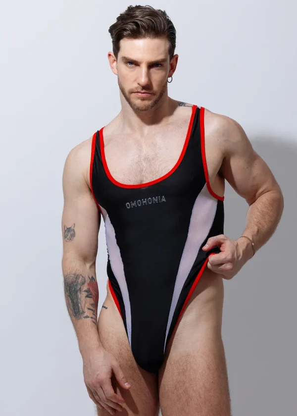 Bodysuit Tifón negro blanco