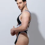 Trikini Bodysuit negro blanco.