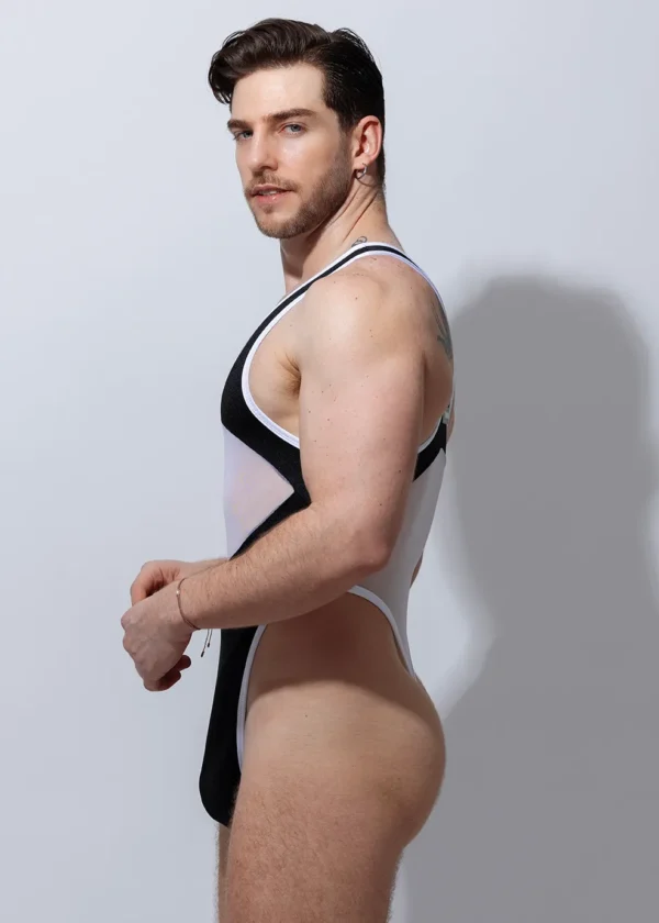 Bodysuit Mercurio negro blanco.