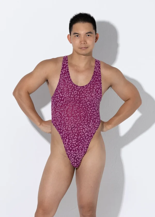 Bodysuit leopardo morado.