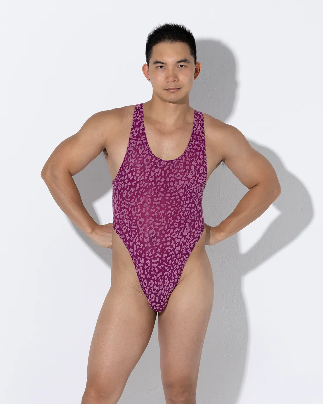 Bodysuit leopardo morado.