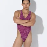 Bodysuit leopardo morado.