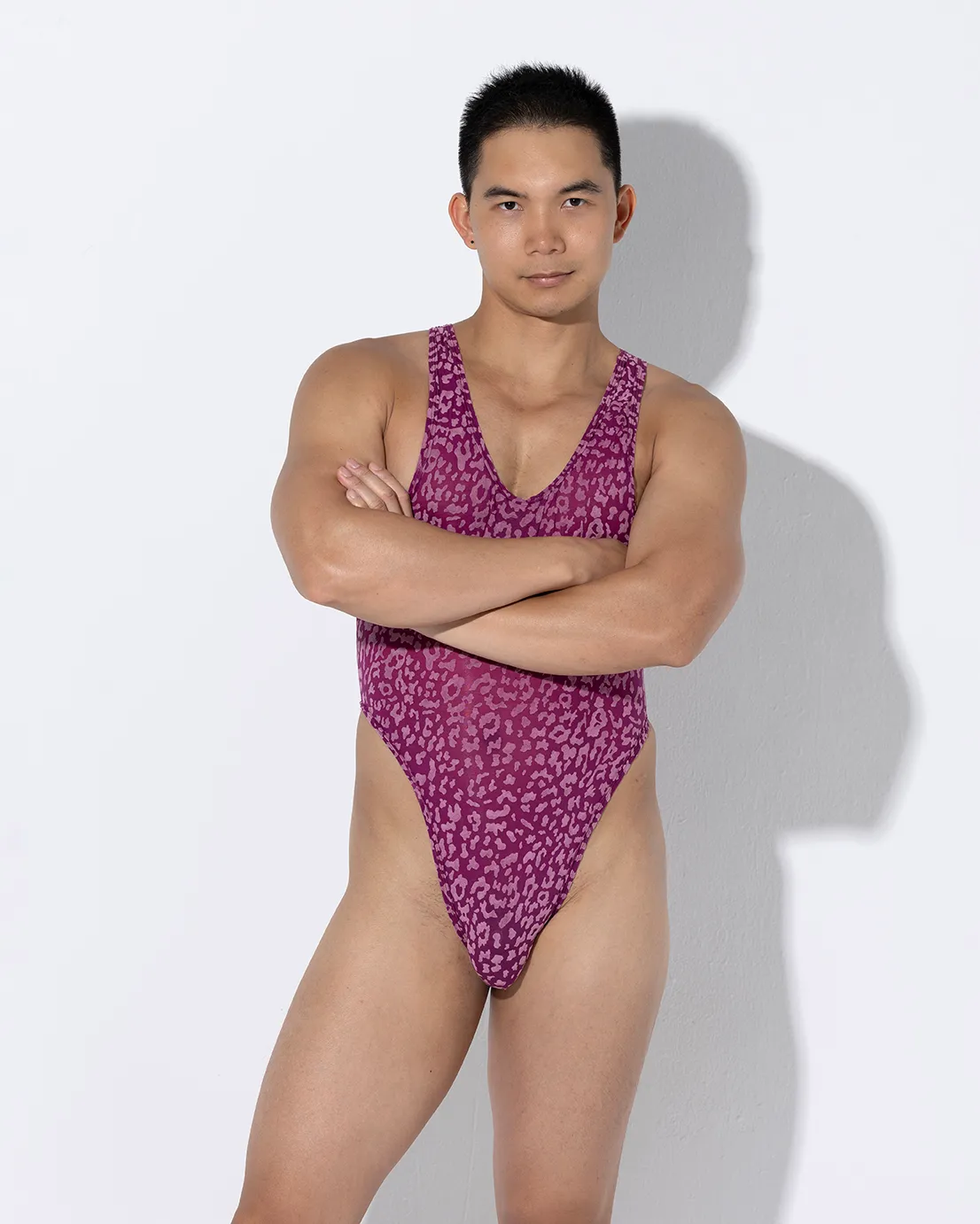 Bodysuit leopardo morado.