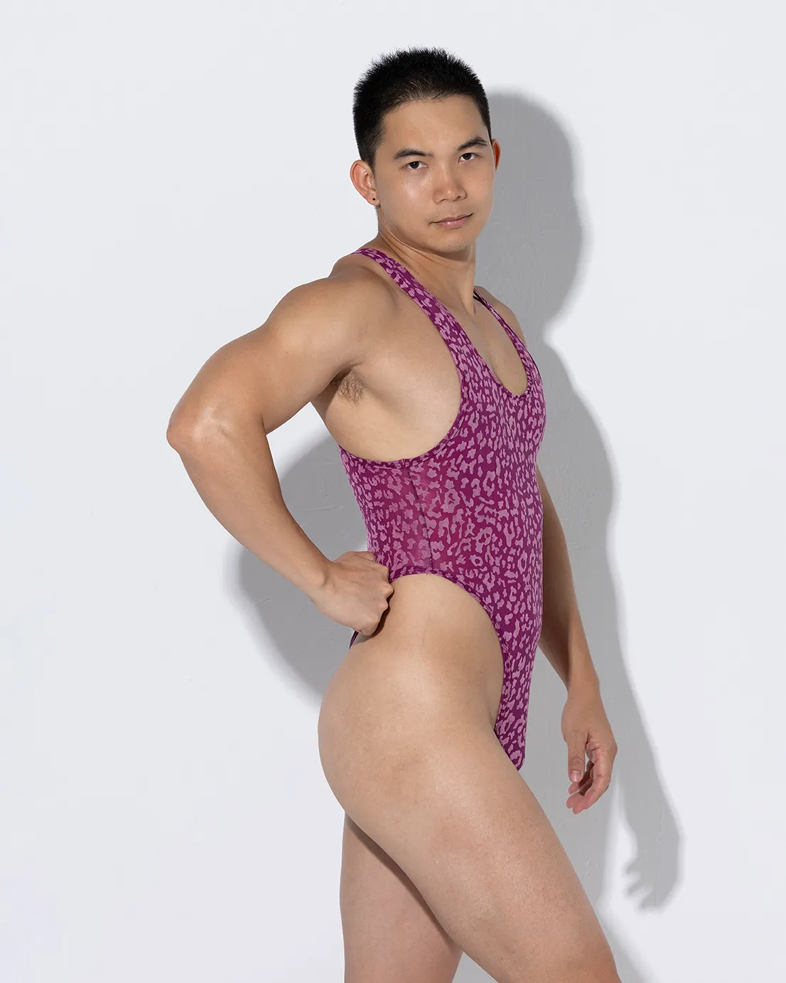 Bodysuit leopardo morado.