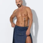 Falda larga azul vaquero