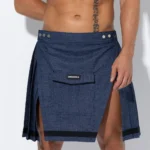 Falda larga azul vaquero