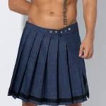 Falda larga azul vaquero