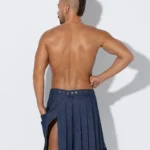Falda larga azul vaquero