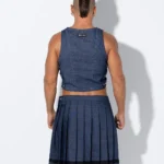 Blue denim vest