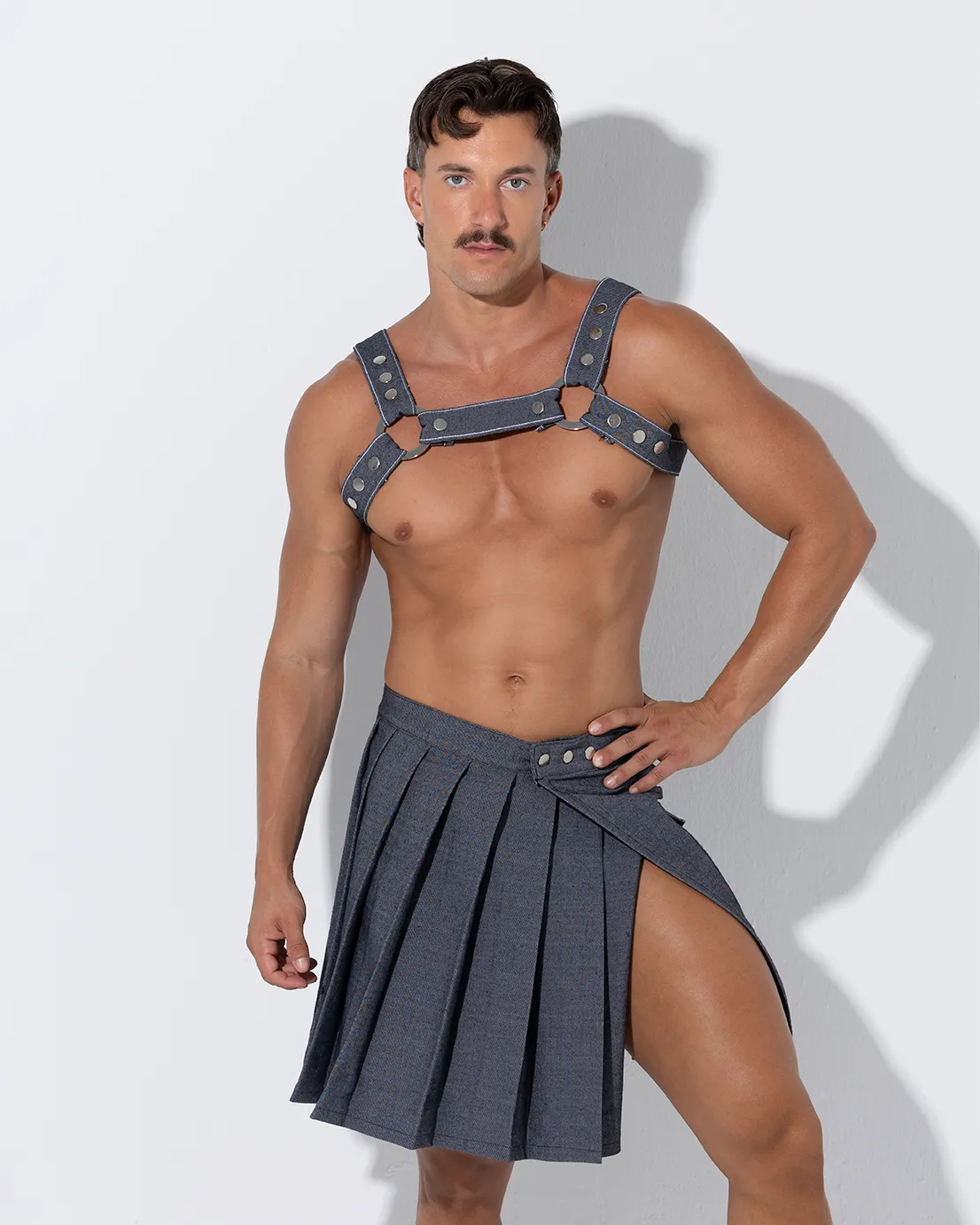Harness denim gris