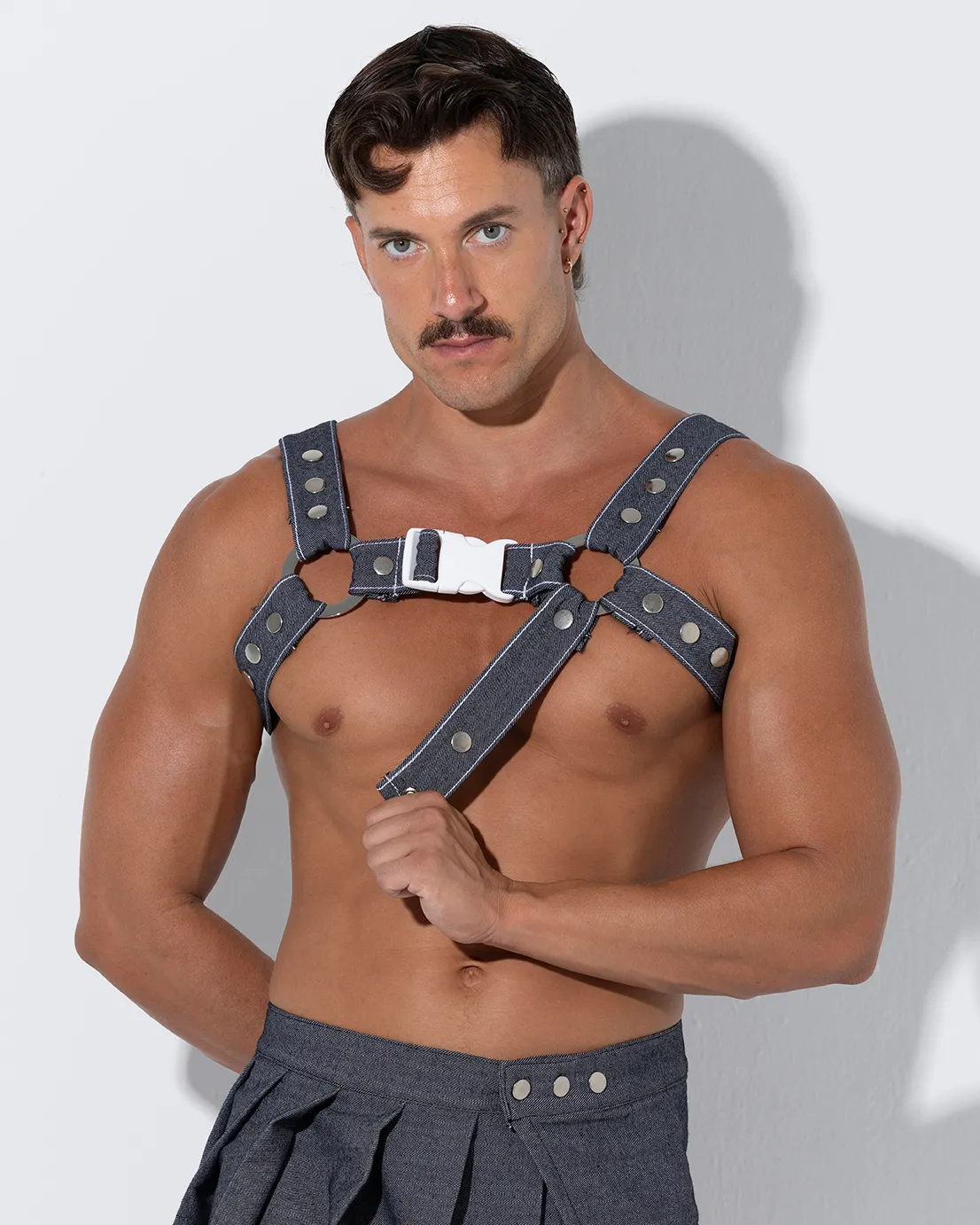 Harness denim gris