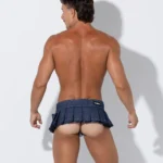 Falda botones presión denim