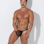 Thong String Black LACE