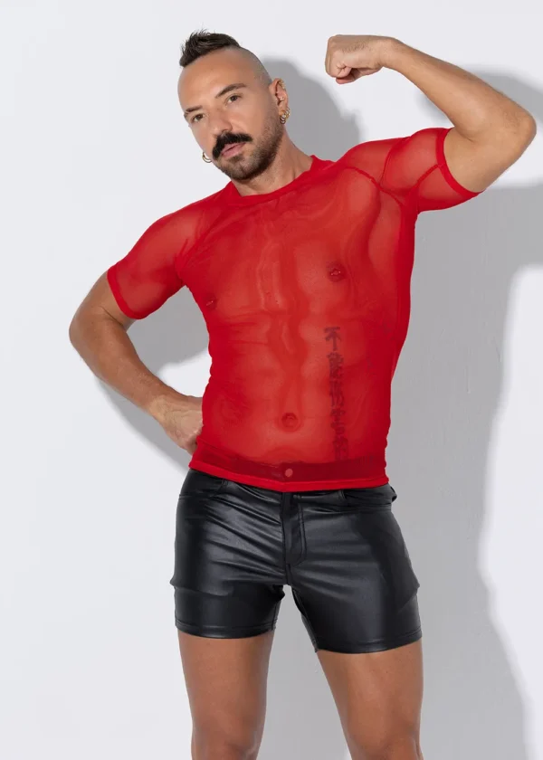 Red tulle T-shirt