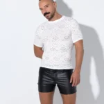 White mesh T-shirt