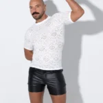 White mesh T-shirt
