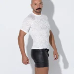 White mesh T-shirt