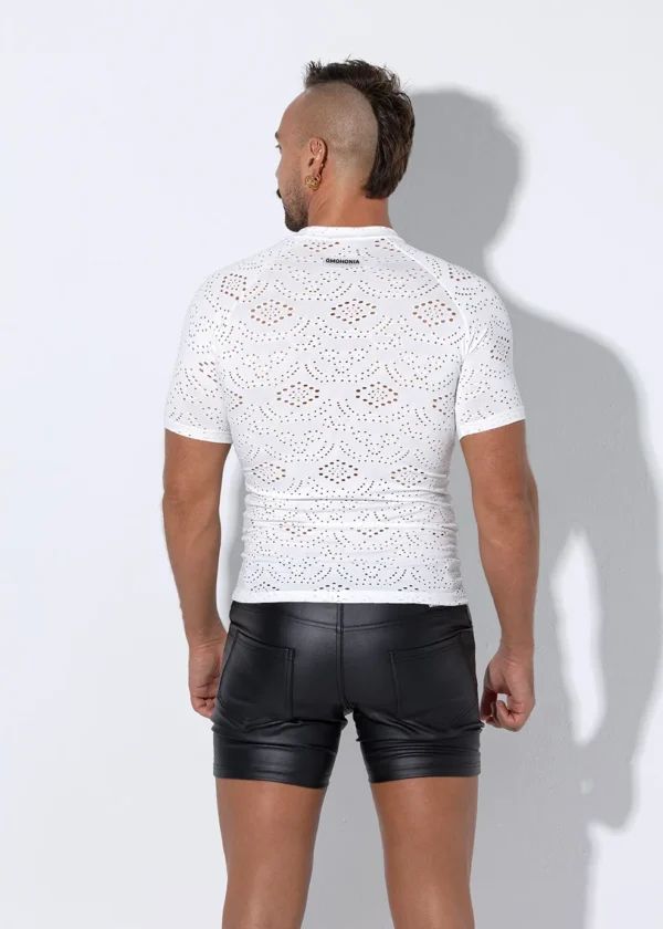White mesh T-shirt