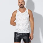 White mesh tank top