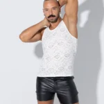 White mesh tank top