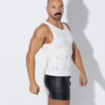 White mesh tank top