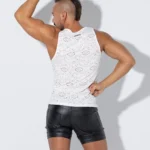 White mesh tank top