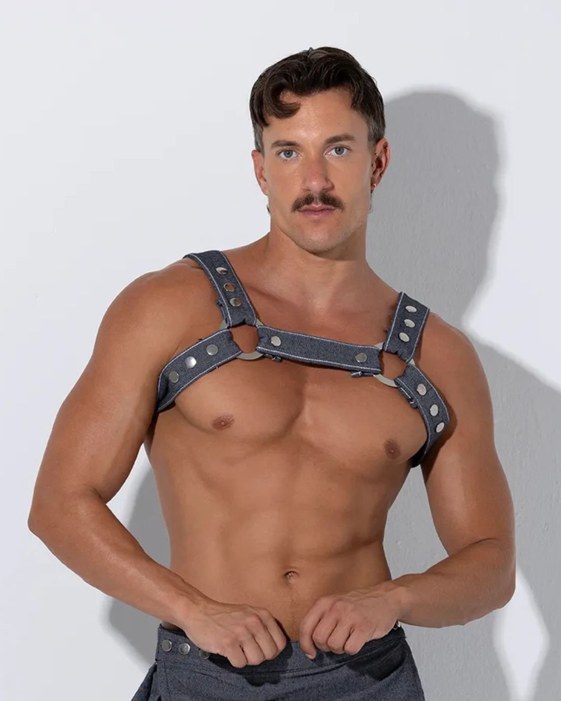 Harness denim gris